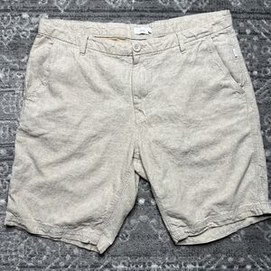 Onia Linen Blend Shorts Mens 36 Casual Summer Lightweight Flat Front Beach